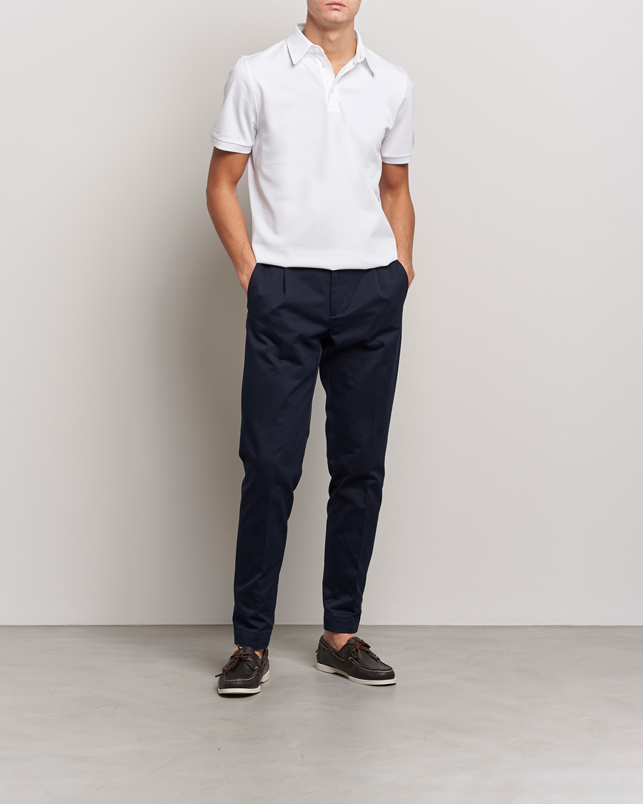 Mies | Business & Beyond | Stenströms | Cotton Polo Shirt White