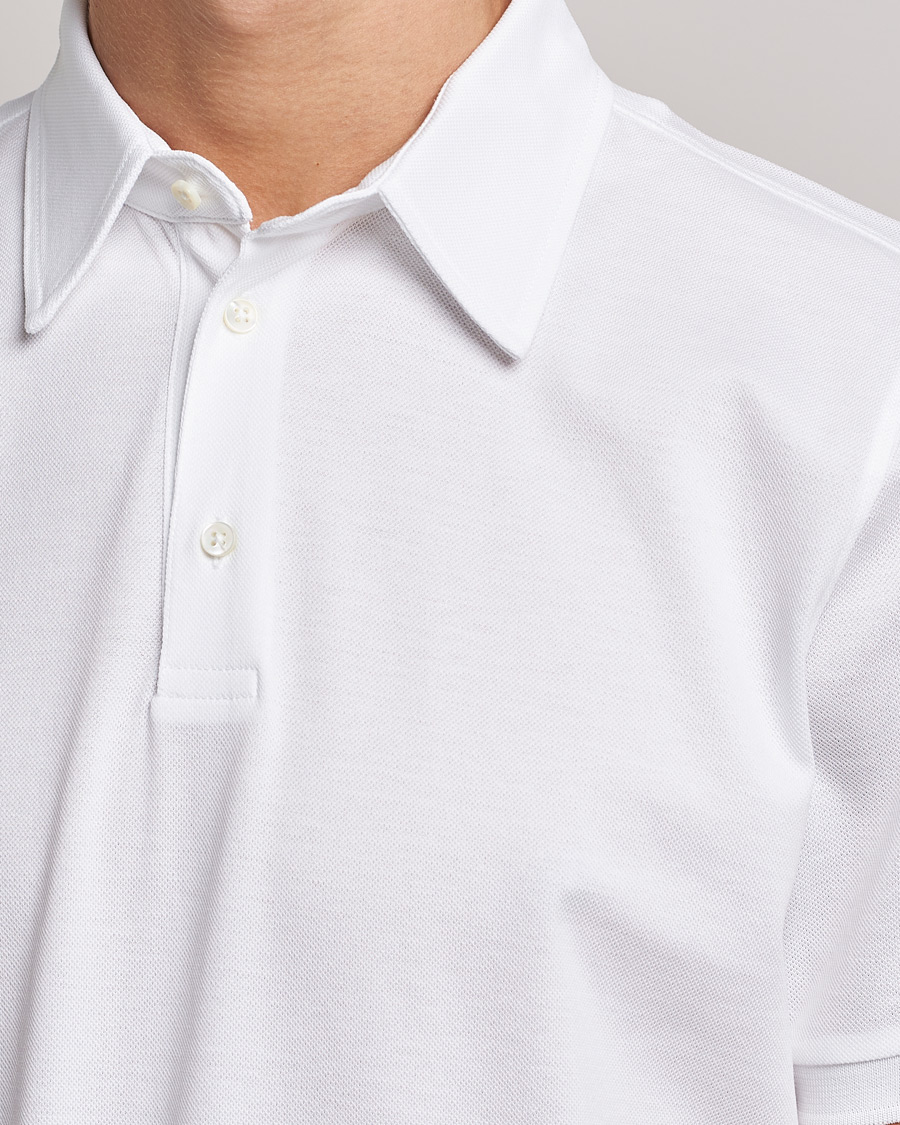 Mies | Pikeet | Stenströms | Cotton Polo Shirt White