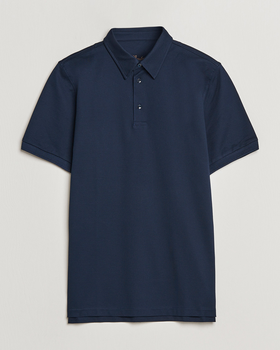 Mies | Stenströms | Stenströms | Cotton Polo Shirt Navy