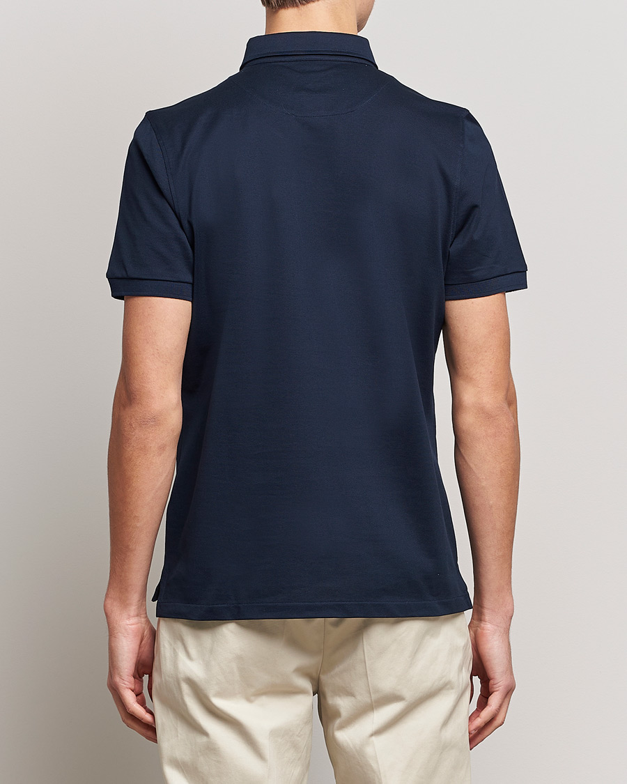 Mies | Pikeet | Stenströms | Cotton Polo Shirt Navy