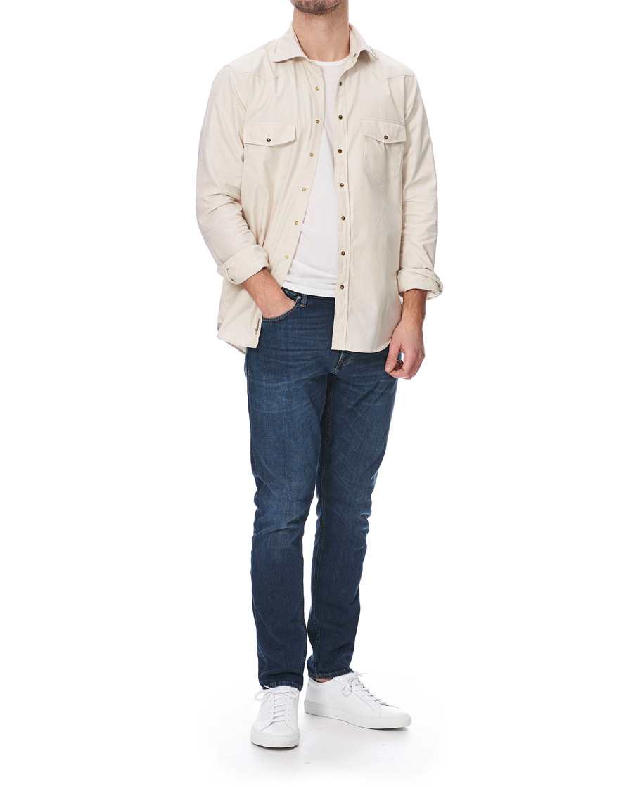 Mies | Kauluspaidat | Stenströms | Slimline Twill Western Shirt Beige