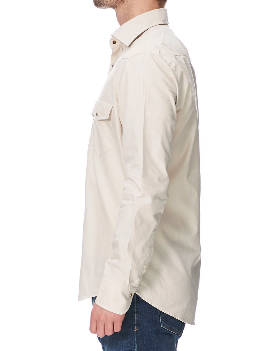Mies | Kauluspaidat | Stenströms | Slimline Twill Western Shirt Beige