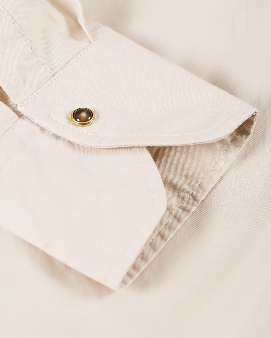 Mies | Kauluspaidat | Stenströms | Slimline Twill Western Shirt Beige