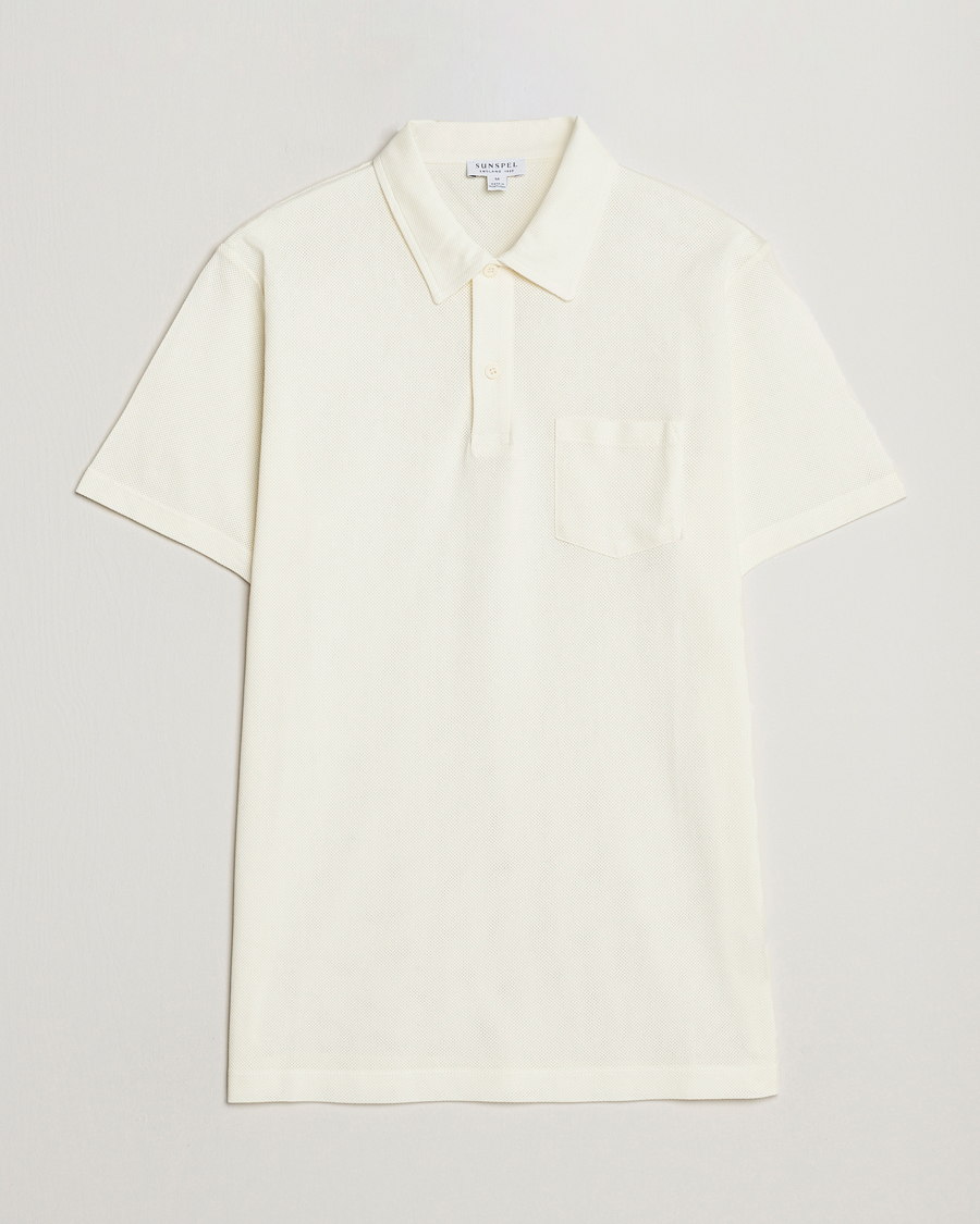 Mies | Pikeet | Sunspel | Riviera Polo Shirt Archive White
