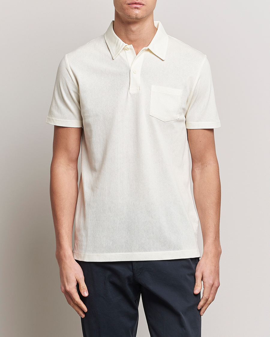 Mies |  | Sunspel | Riviera Polo Shirt Archive White