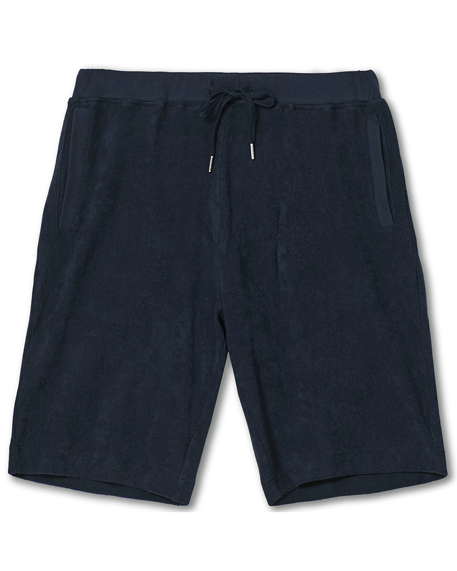 Mies | Shortsit | Sunspel | Organic Cotton Towelling Shorts Navy