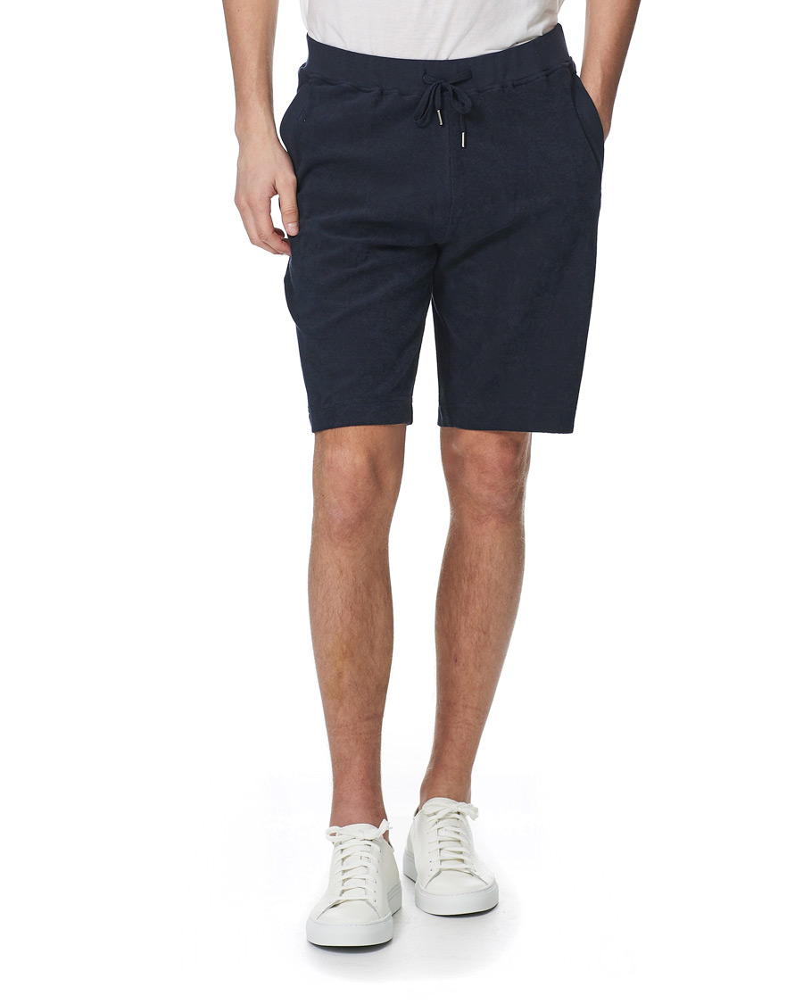 Mies | Shortsit | Sunspel | Organic Cotton Towelling Shorts Navy