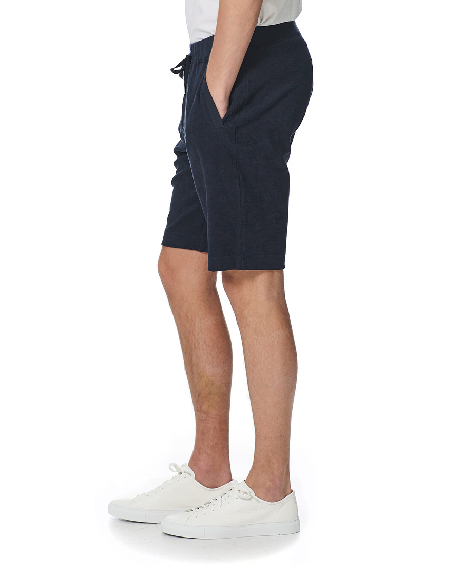 Mies | Shortsit | Sunspel | Organic Cotton Towelling Shorts Navy