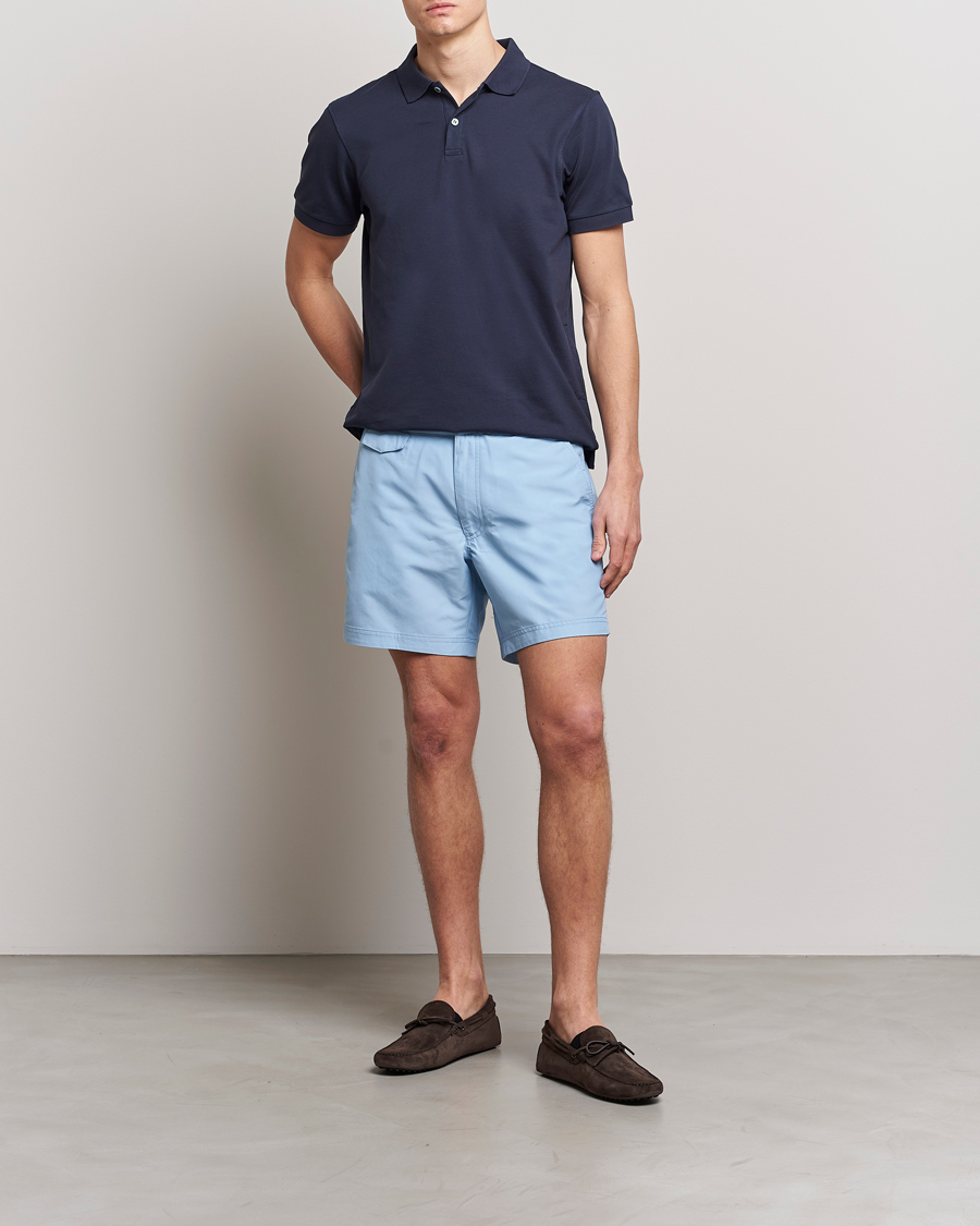 Mies | Uimahousut | Sunspel | Recycled Seaqual Tailored Swim Shorts Light Blue