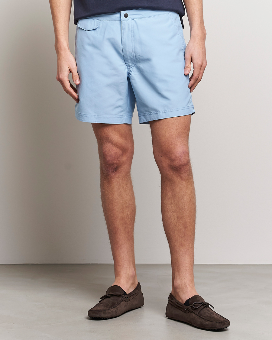 Mies | Uimahousut | Sunspel | Recycled Seaqual Tailored Swim Shorts Light Blue