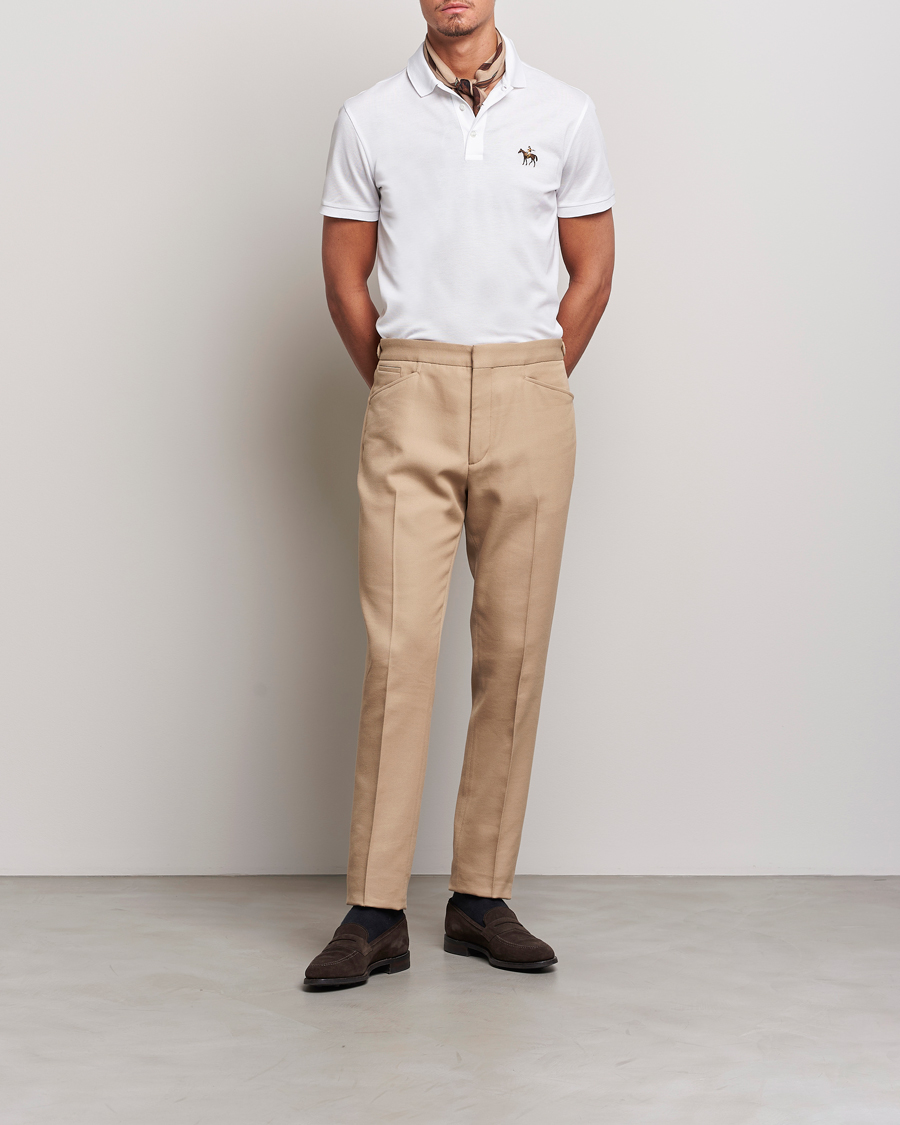 Mies | Pikeet | Ralph Lauren Purple Label | Mercerized Cotton Polo Classic White