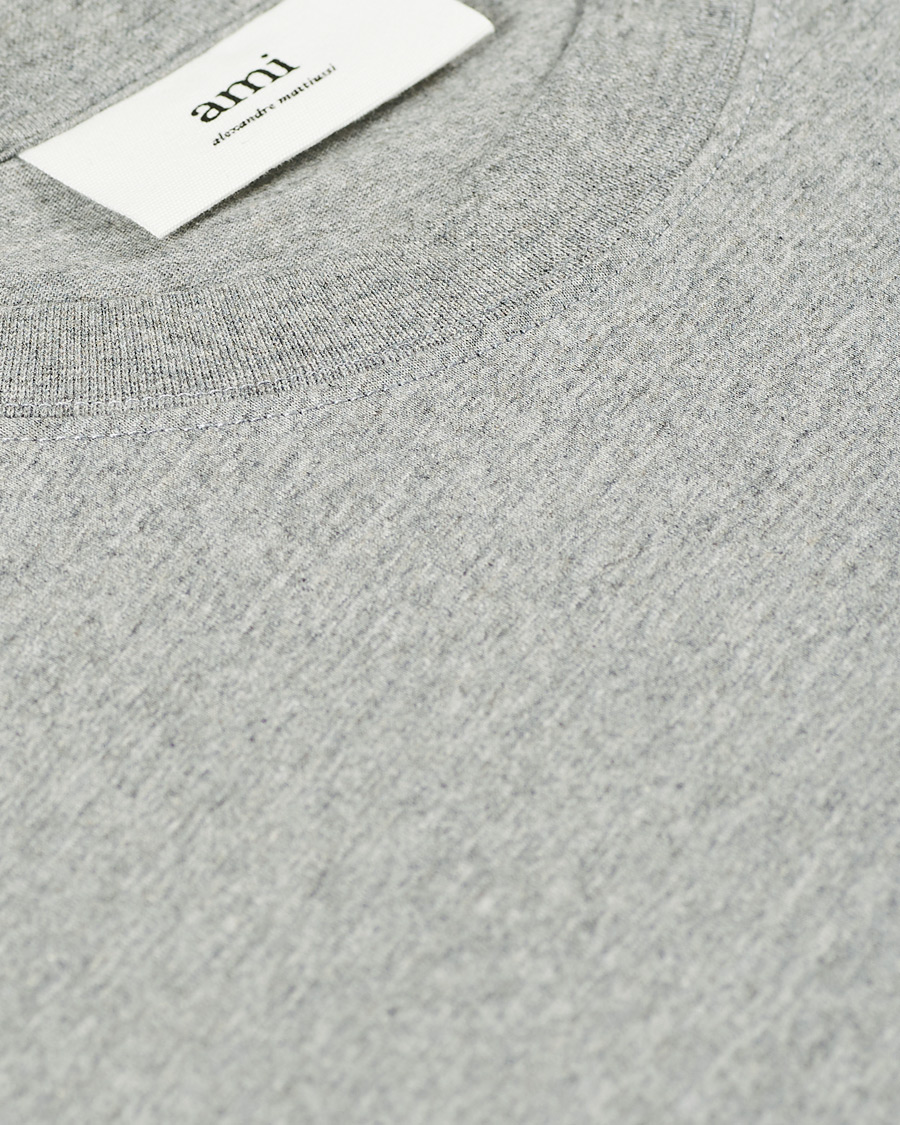 Mies | T-paidat | AMI | Heart Short Sleeve Tee Heather Grey