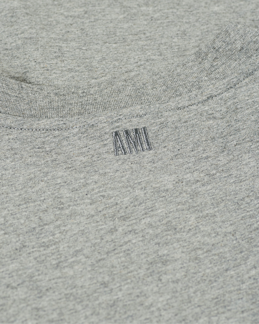 Mies | T-paidat | AMI | Heart Short Sleeve Tee Heather Grey