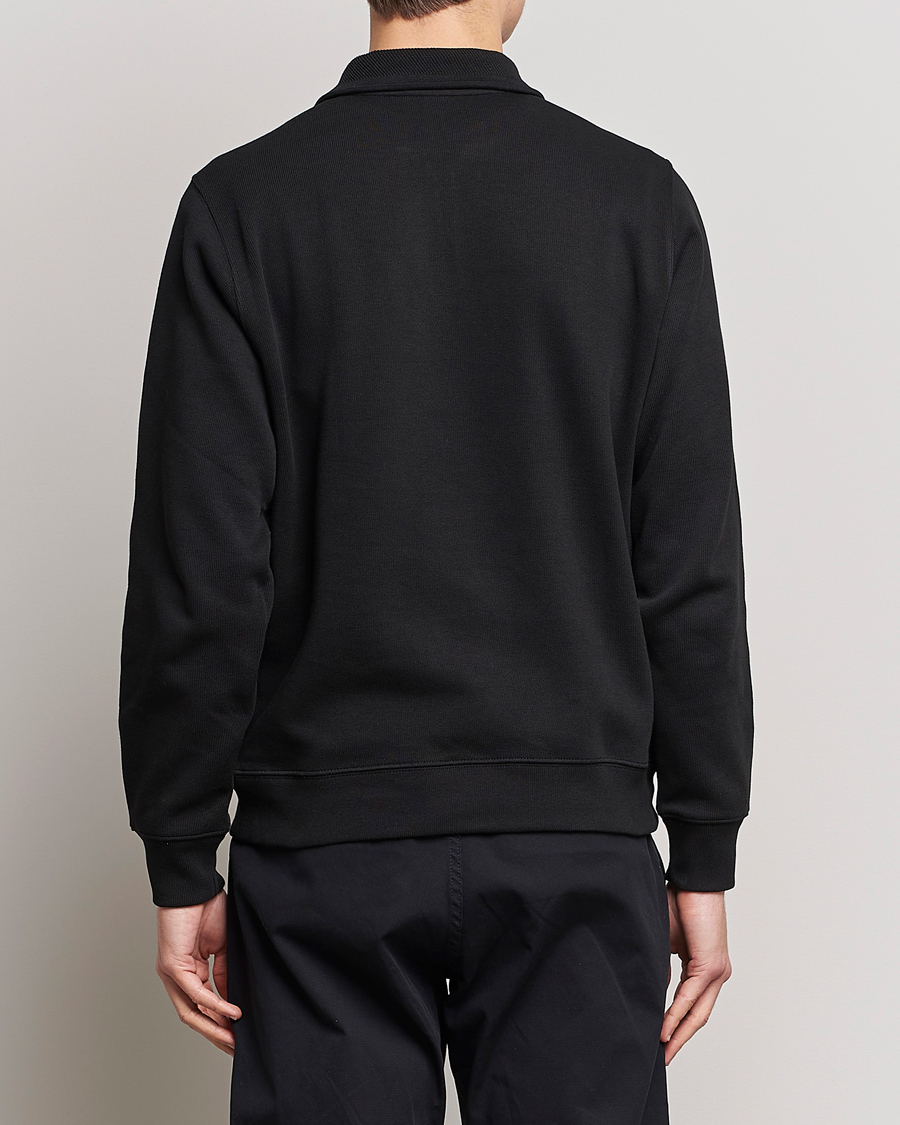 Mies | Puserot | Lacoste | Rib Interlock Half Zip Black