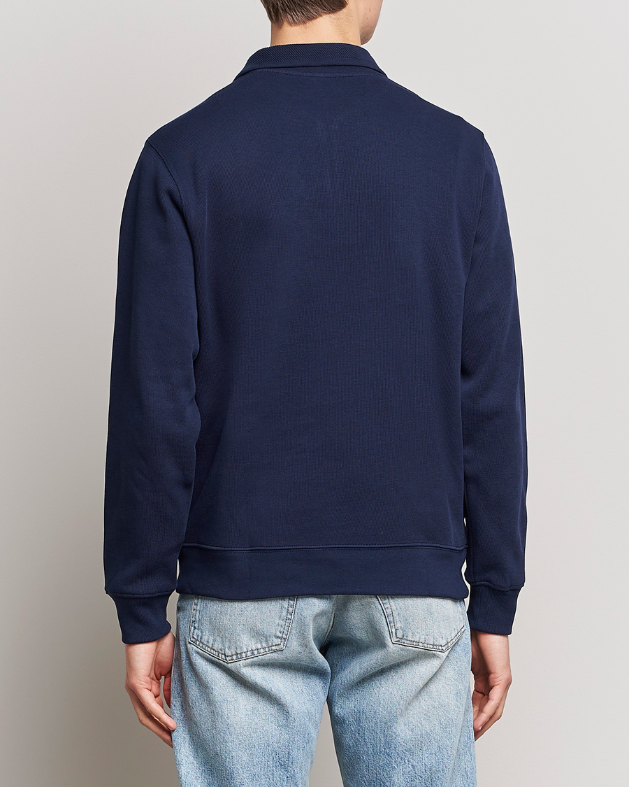 Mies | Puserot | Lacoste | Rib Interlock Half Zip Navy