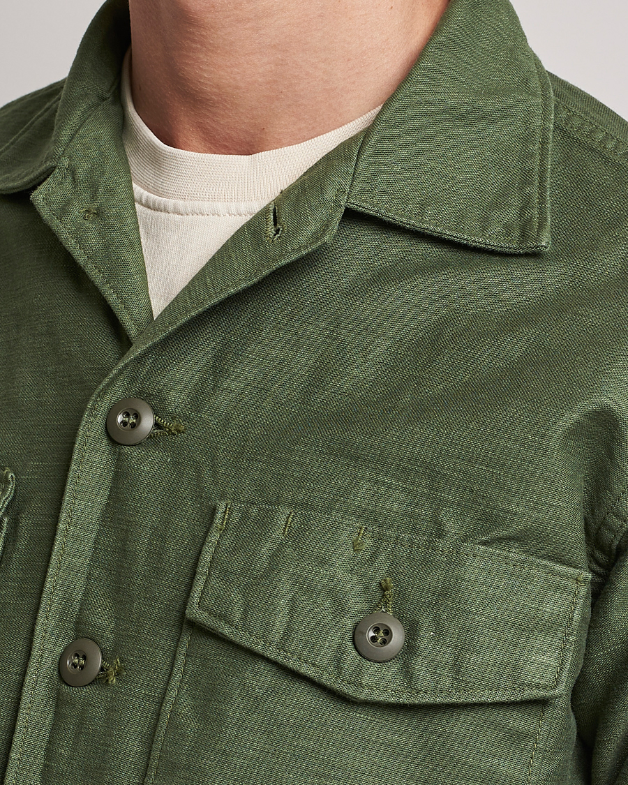 Mies | Kauluspaidat | orSlow | Cotton Sateen US Army Overshirt Green