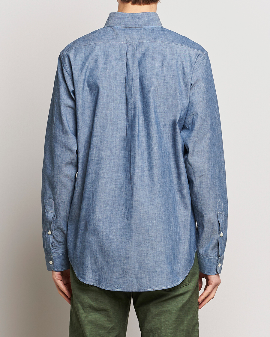 Mies | Kauluspaidat | orSlow | Denim Button Down Shirt Light Blue