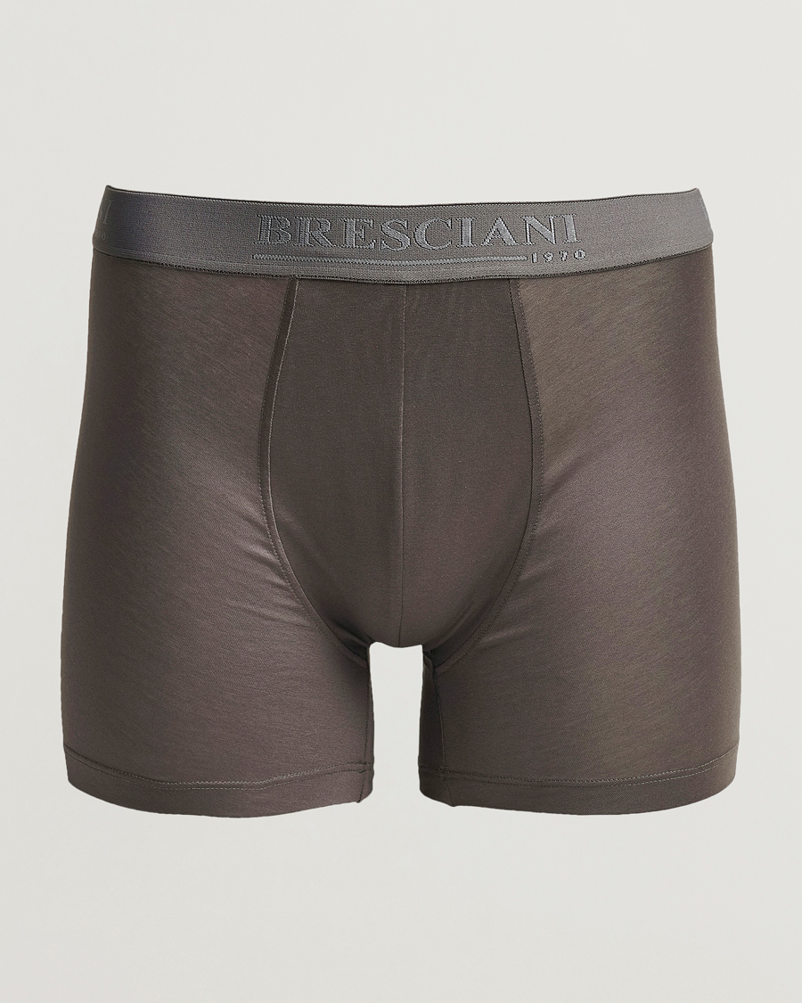 Miehet |  | Bresciani | Cotton Boxer Trunk Grey