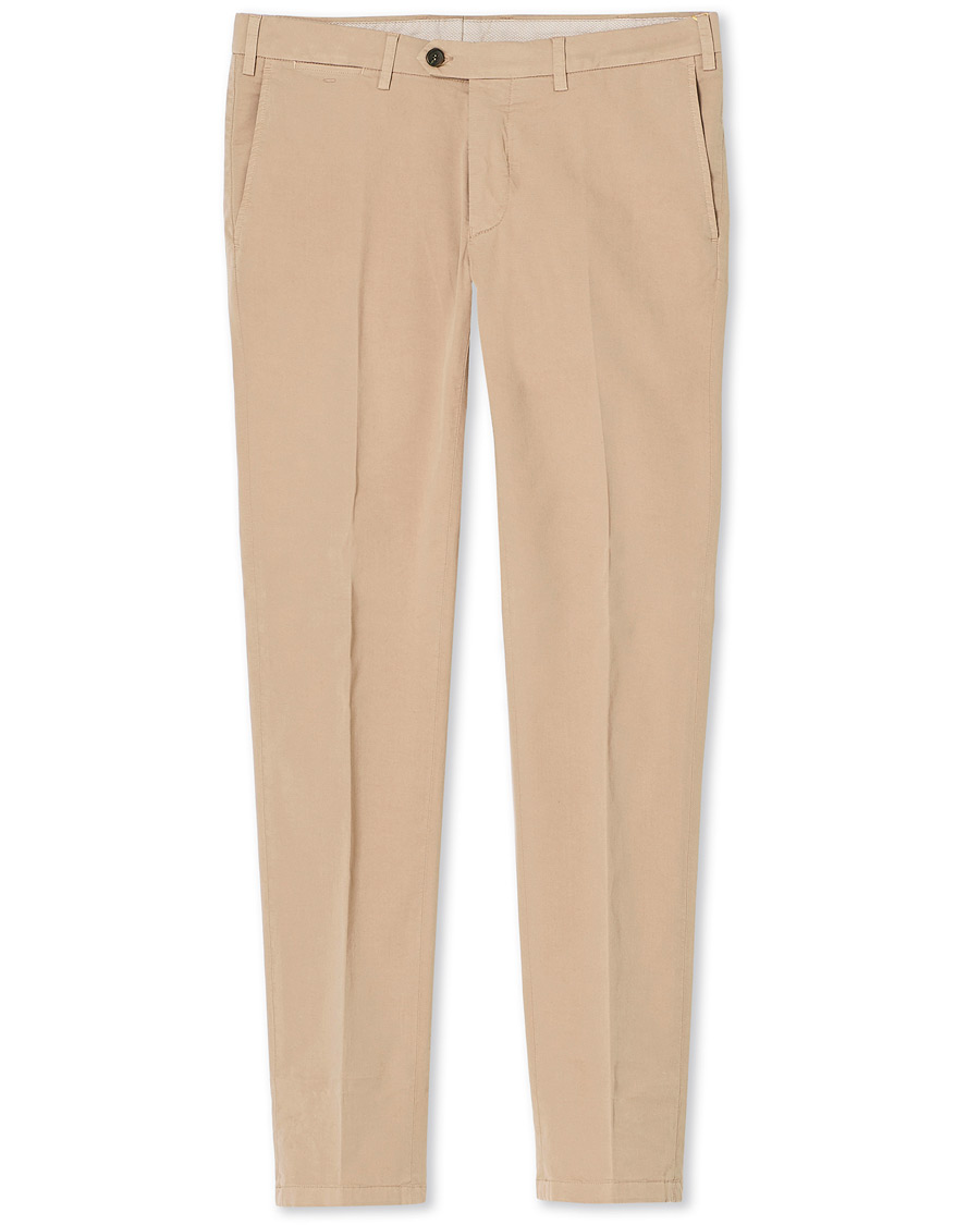 Mies | Housut | Canali | Cotton Stretch Chinos Beige