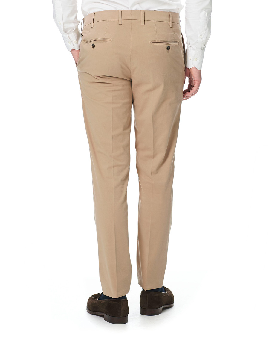 Mies | Housut | Canali | Cotton Stretch Chinos Beige