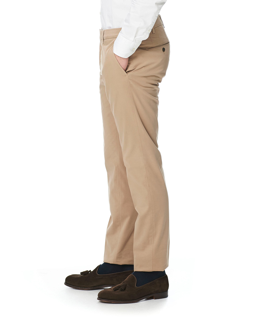 Mies | Housut | Canali | Cotton Stretch Chinos Beige