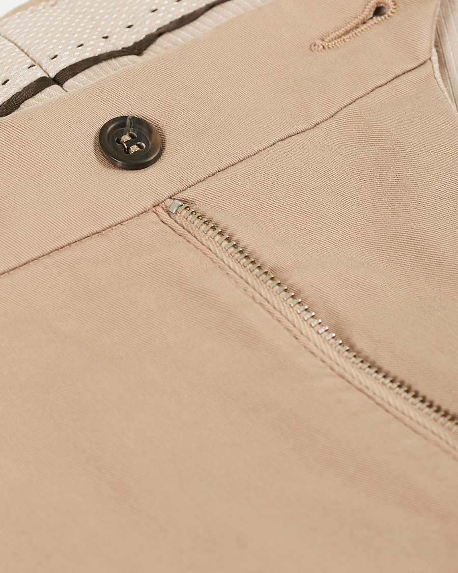 Mies | Housut | Canali | Cotton Stretch Chinos Beige