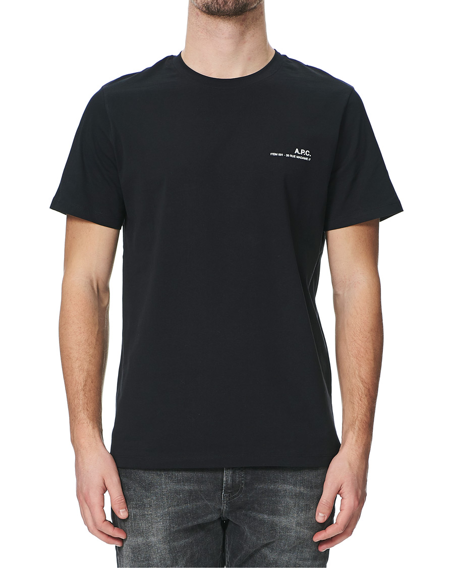 Mies | T-paidat | A.P.C. | Item Short Sleeve T-Shirt Black