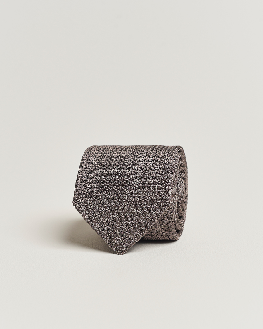 Mies | Amanda Christensen Silk Grenadine 8 cm Tie Grey | Amanda Christensen | Silk Grenadine 8 cm Tie Grey