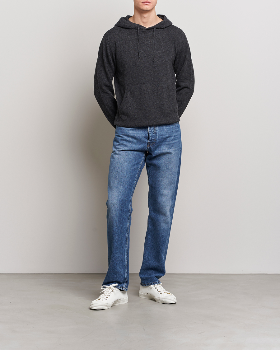 Mies | Puserot | People's Republic of Cashmere | Cashmere Hoodie Dark Grey