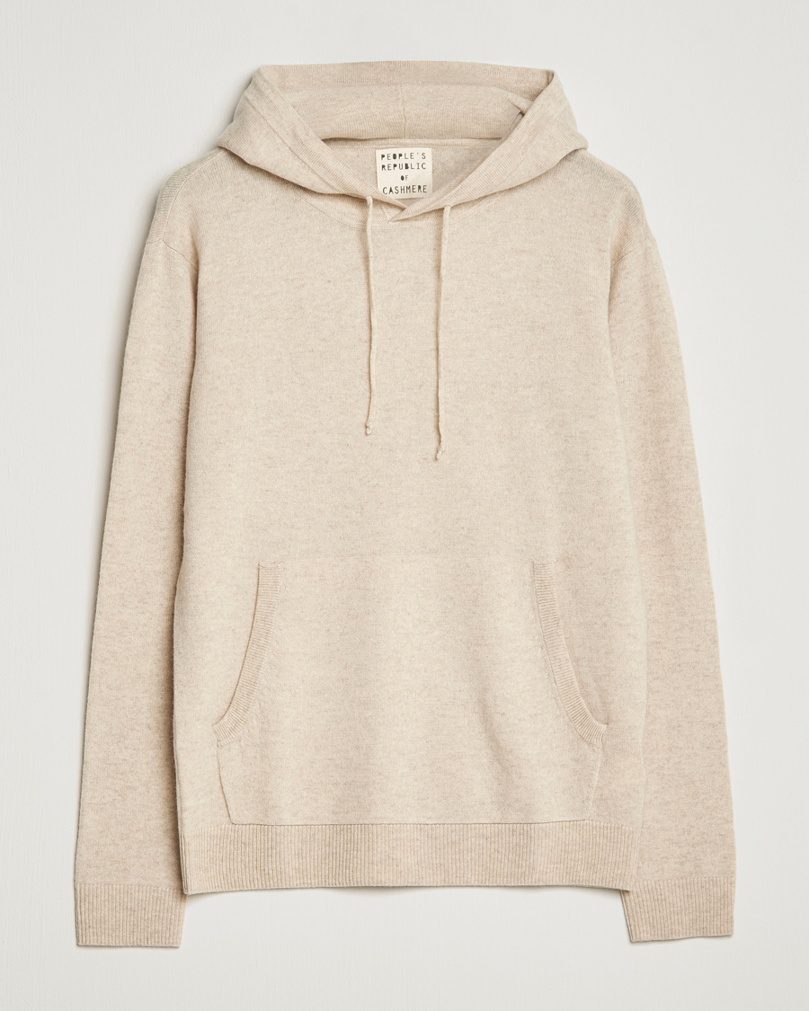 Mies | Puserot | People's Republic of Cashmere | Cashmere Hoodie Oatmilk