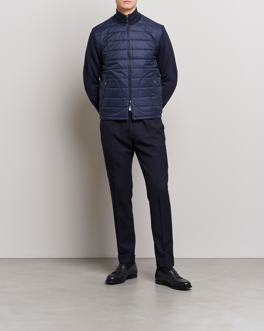 Mies | Takit | Ralph Lauren Purple Label | Hybrid Zip Jacket Navy