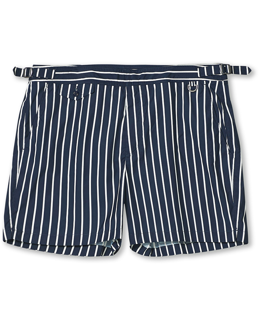 Mies | Uimahousut | Ralph Lauren Purple Label | Riviera Swim Trunks Navy/White