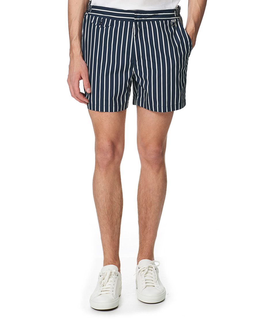 Mies | Uimahousut | Ralph Lauren Purple Label | Riviera Swim Trunks Navy/White