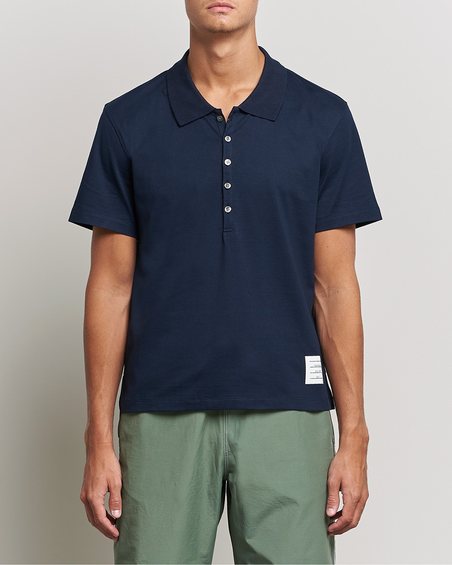 Mies | Pikeet | Thom Browne | Relaxed Fit Polo Navy