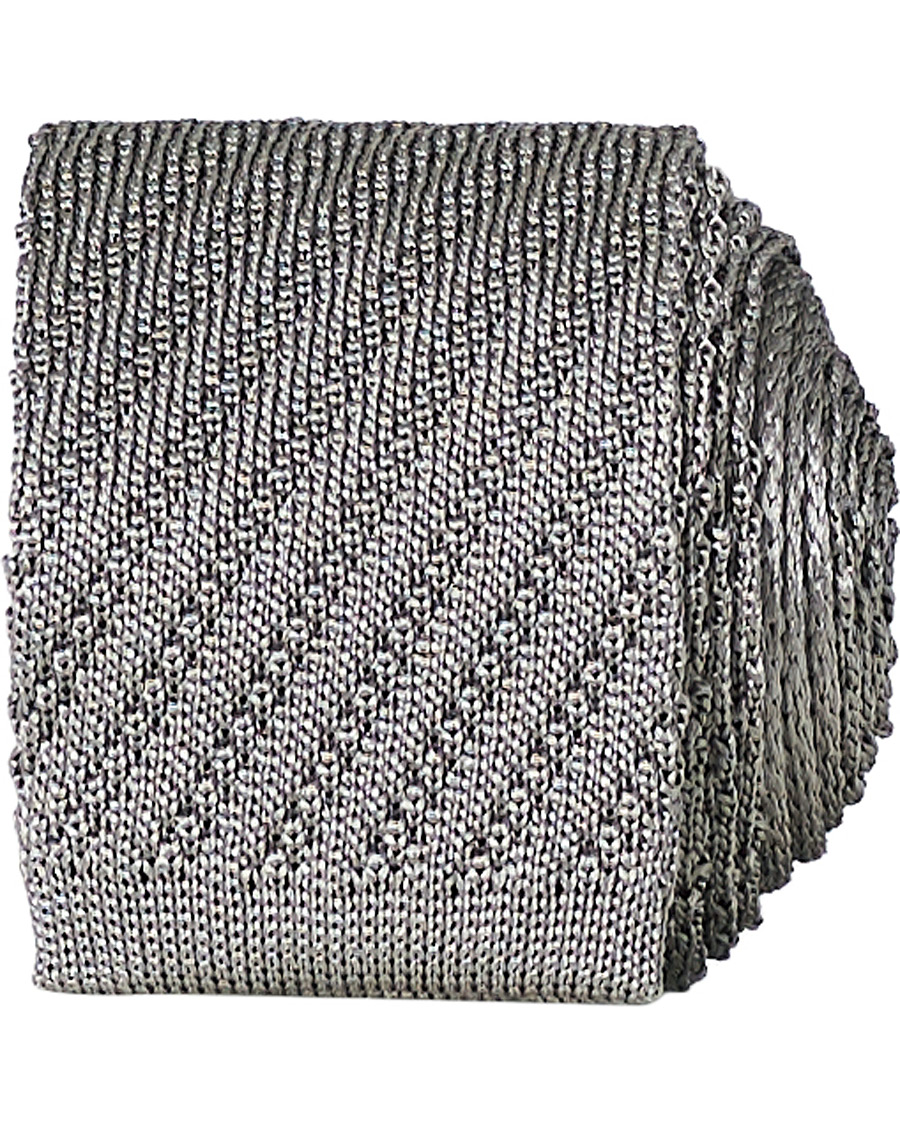 Mies | Thom Browne Knitted Tie Light Grey | Thom Browne | Knitted Tie Light Grey