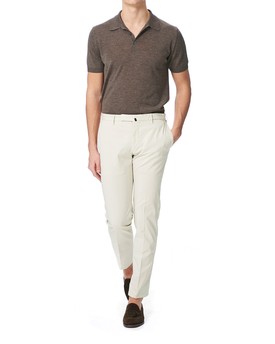 Mies | Pikeet | Morris Heritage | Short Sleeve Knitted Polo Shirt Brown
