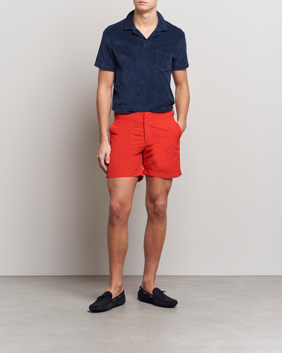 Mies | Uimahousut | Orlebar Brown | Bulldog II Medium Length Swim Shorts Rescue Red