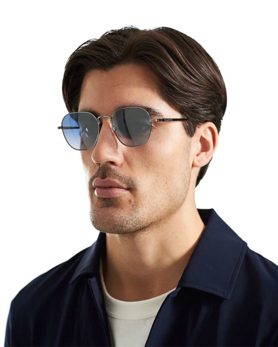 Mies | Ermenegildo Zegna EZ0174 Sunglasses Shiny Palladium/Blue Mirror | Ermenegildo Zegna | EZ0174 Sunglasses Shiny Palladium/Blue Mirror
