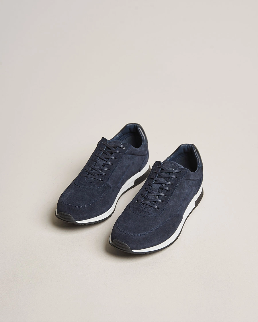 Mies | Loake 1880 | Design Loake | Bannister Running Sneaker Navy Suede