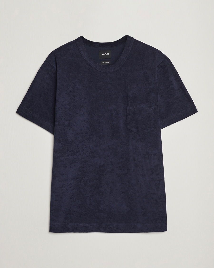 Mies | T-paidat | Howlin' | Fons Cotton Blend Terry Pocket Tee Navy