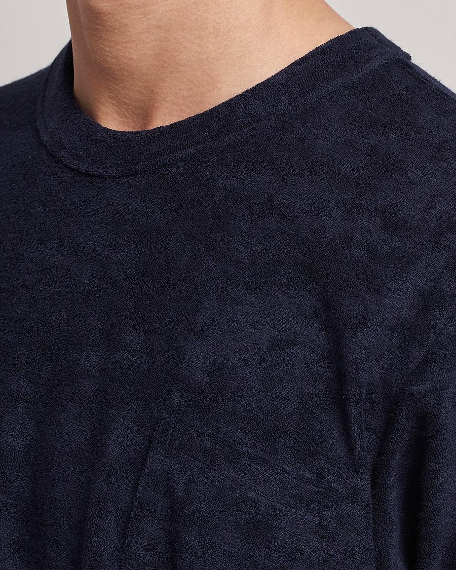 Mies | T-paidat | Howlin' | Fons Cotton Blend Terry Pocket Tee Navy