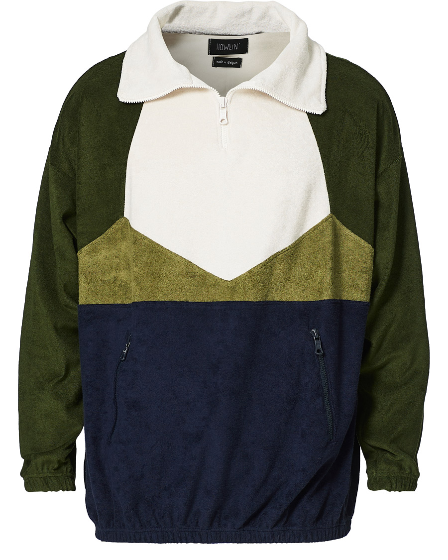 Mies | Puserot | Howlin' | Long Sleeve Terry Zip Sweat Dark Green