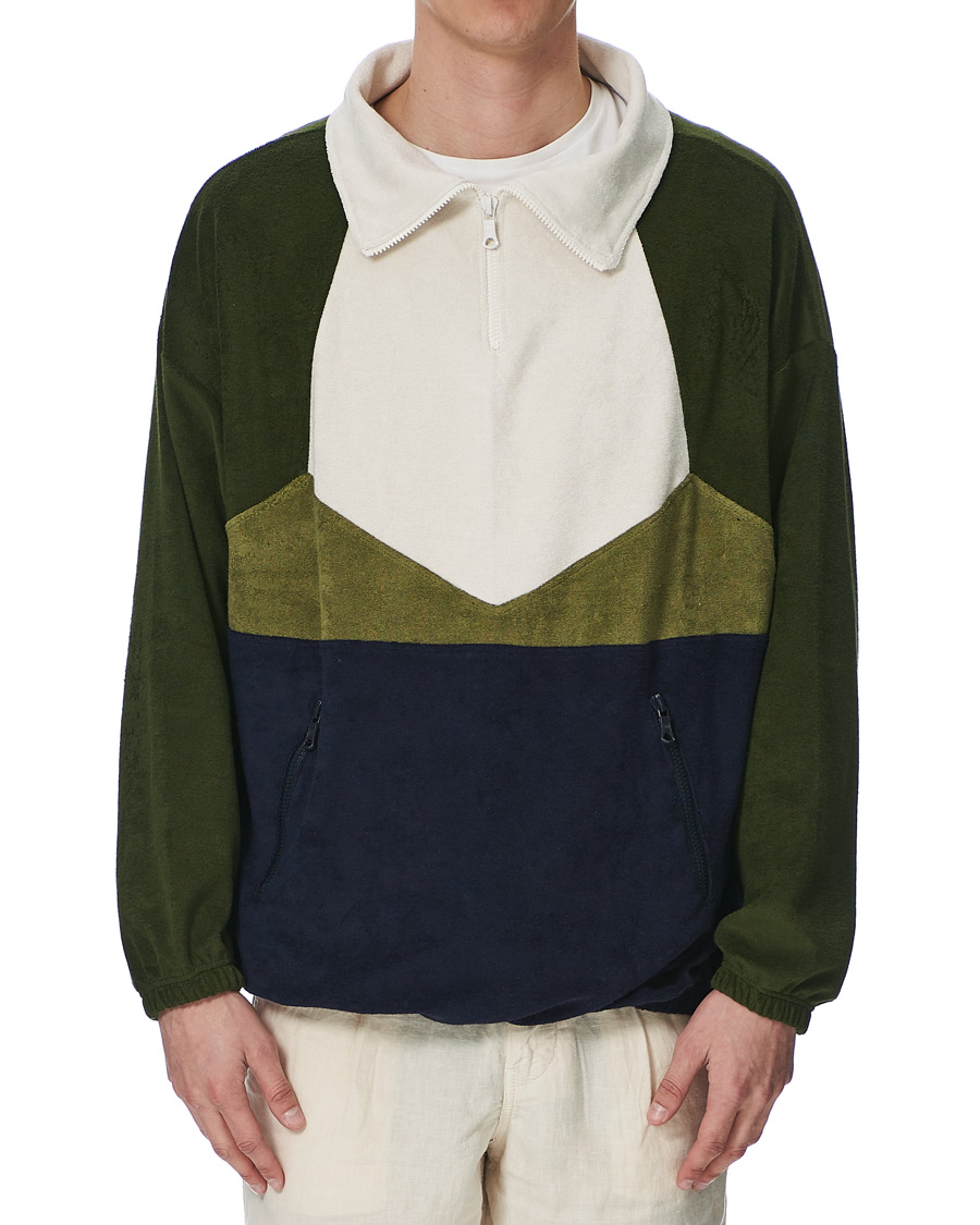 Mies | Puserot | Howlin' | Long Sleeve Terry Zip Sweat Dark Green