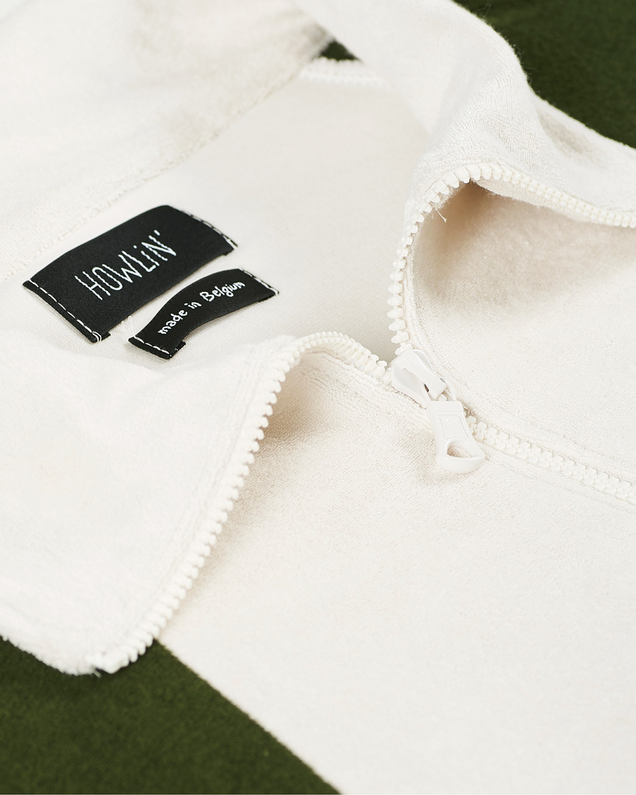 Mies | Puserot | Howlin' | Long Sleeve Terry Zip Sweat Dark Green