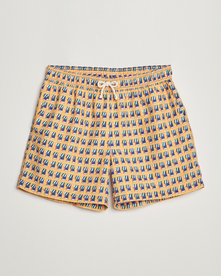 Mies | Uimahousut | Ripa Ripa | Finestre Sul Mare Printed Swimshorts Yellow