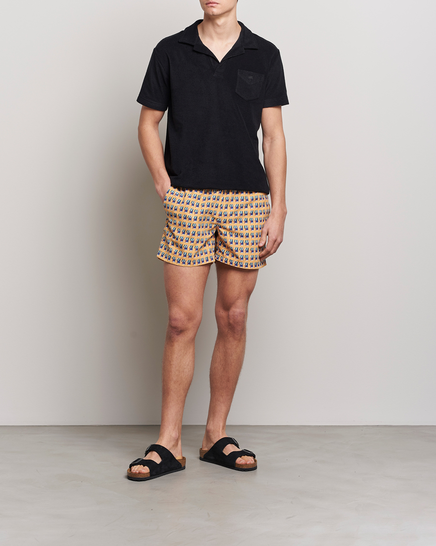 Mies | Uimahousut | Ripa Ripa | Finestre Sul Mare Printed Swimshorts Yellow