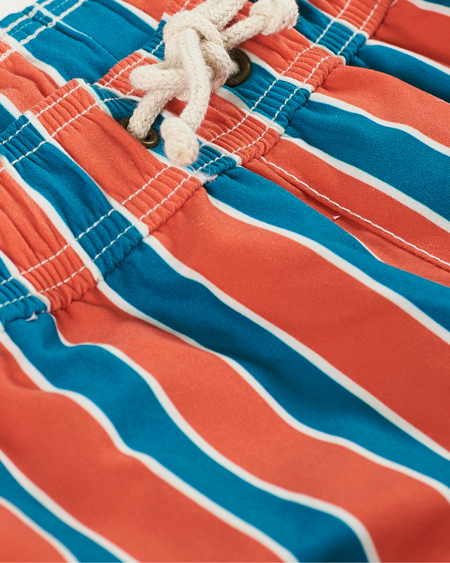 Mies | Uimahousut | Ripa Ripa | Monterosso Striped Swimshorts Green/Orange