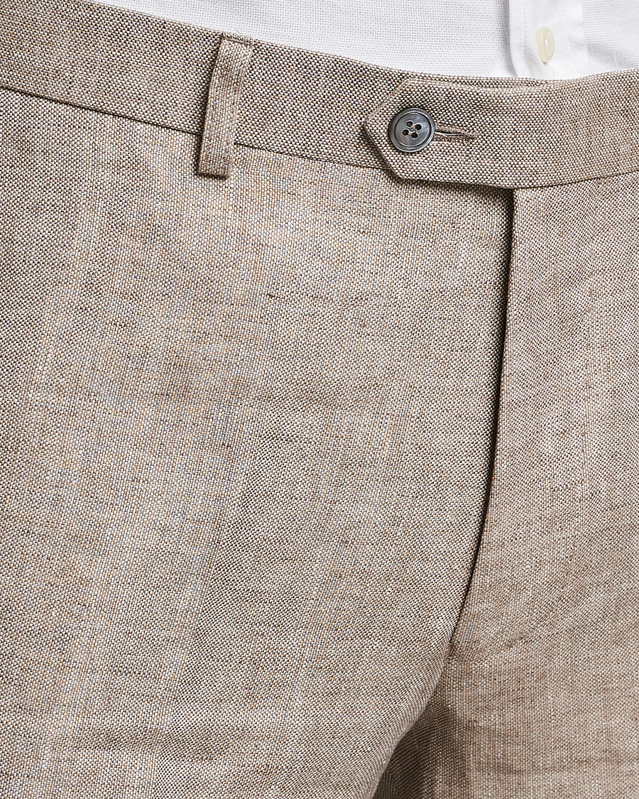 Mies | Housut | Oscar Jacobson | Denz Linen Trousers Beige