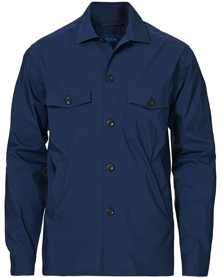 Mies | Kauluspaidat | Eton | Cotton/Nylon Overshirt Navy
