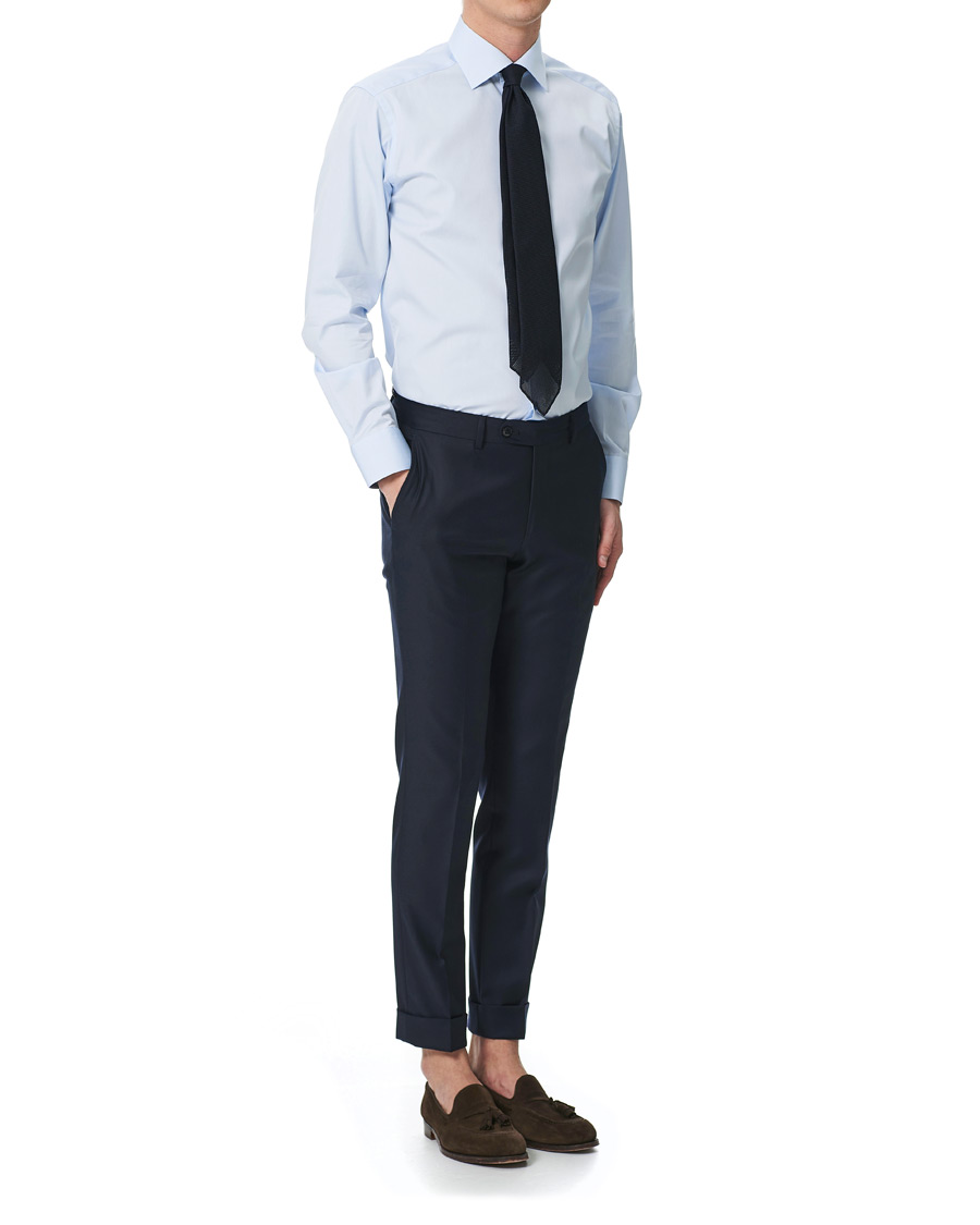 Mies | Kauluspaidat | Eton | Slim Fit Contrast Cut Away Shirt Blue